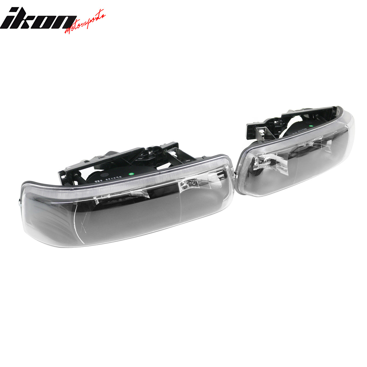 Fits 99-02 Chevy Silverado 1500 2500 00-06 Tahoe Head Lights Black Housing Pair