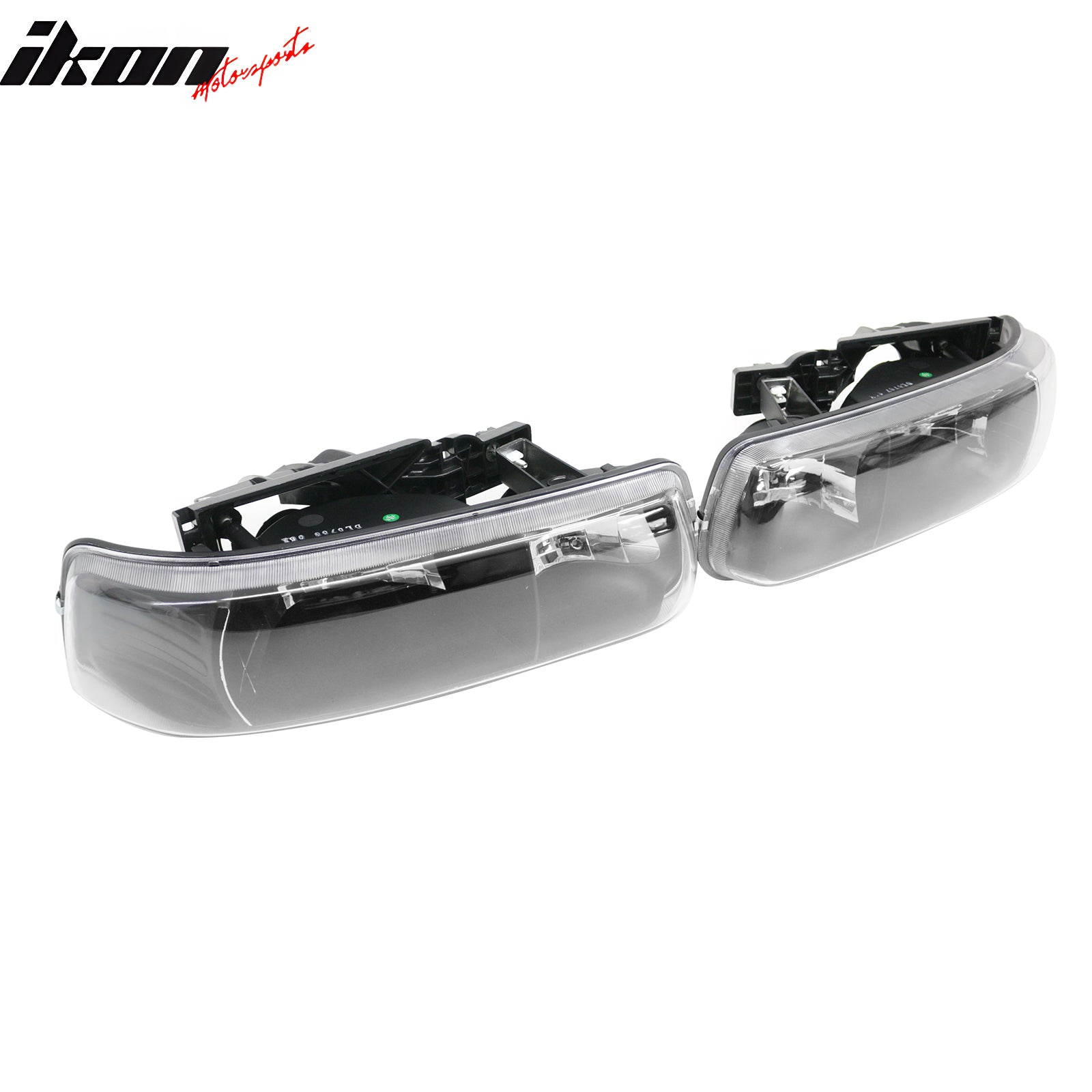 Fits 99-02 Chevy Silverado 1500 2500 00-06 Tahoe Head Lights Black Housing Pair