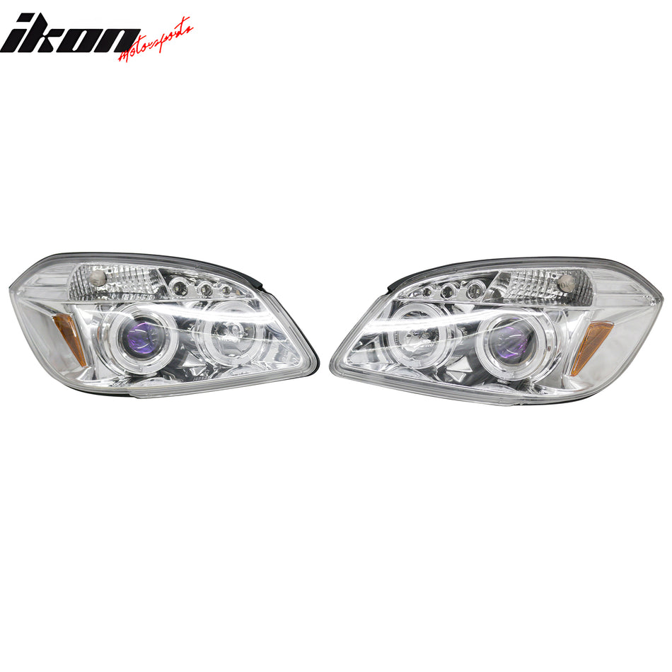 2005-2010 Chevy Cobalt 2007-2009 Pontiac G5 Projector Head Lights w/ Parking LED