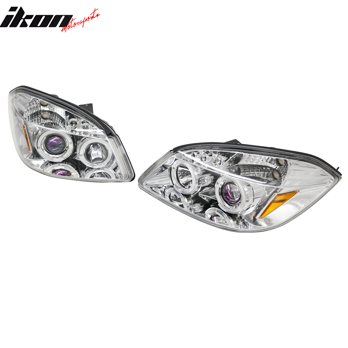 Fits 05-10 Chevy Cobalt 07-09 Pontiac G5 Projector Head Lights w/ Parking LED