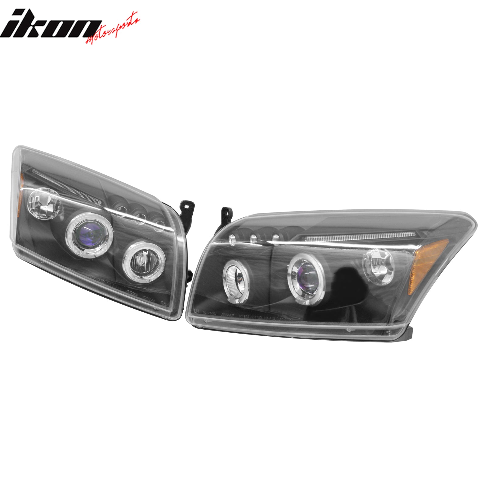 Fit 2007-2012 Dodge Caliber Headlights Assembly 2 Angle Eye with LED