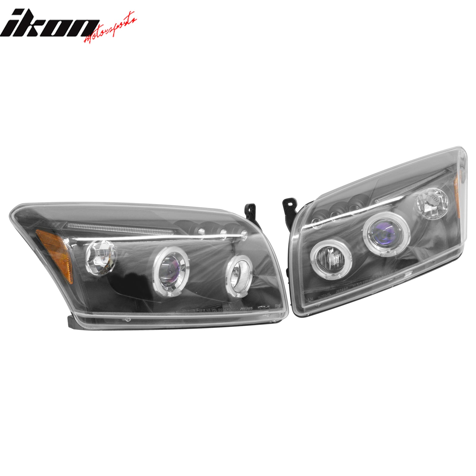 Fits 07-12 Dodge Caliber Headlights Head Lights W/Blue Projector Amber Reflector