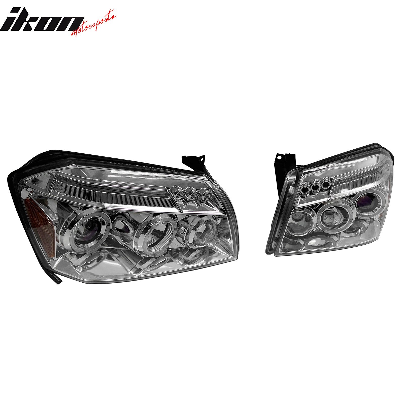 Fits 05-07 Dodge Magnum Front Bumper Head Lights Chrome Housing Blue Projector