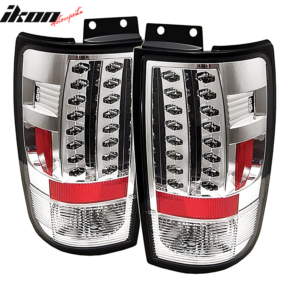 Clearance! Tail Lights Brake Lamps for Ford Expedition 1997-2002 Clear Lens LED Pair
