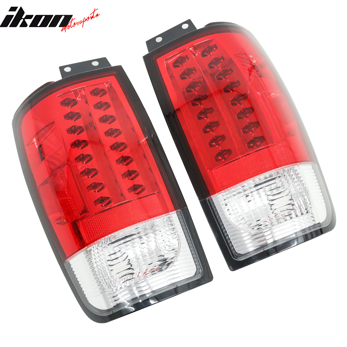 Fits 97-02 Ford Expedition RH LH Tail Lights Rear Brake Lamps Red & Clear Lens