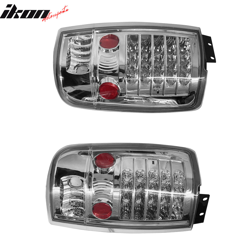 1997-2002 Ford Expedition Chrome LED Tail Lights Left Right Side Rear Lamps