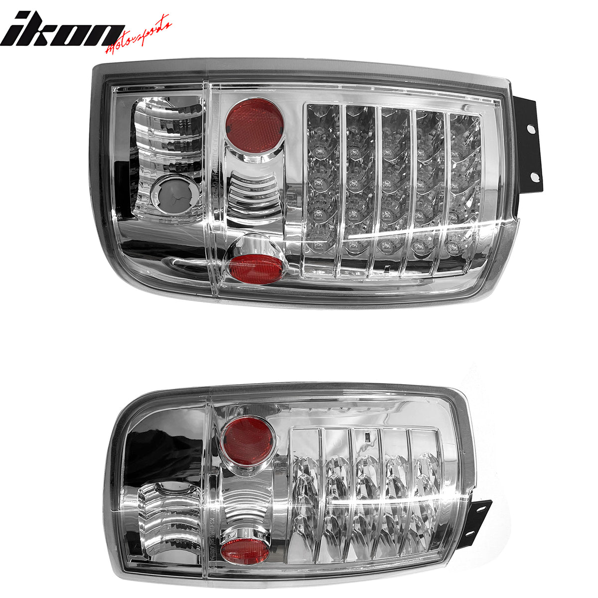 Fits 97-02 Ford Expedition Chrome LED Tail Lights Left Right Side Rear Lamps