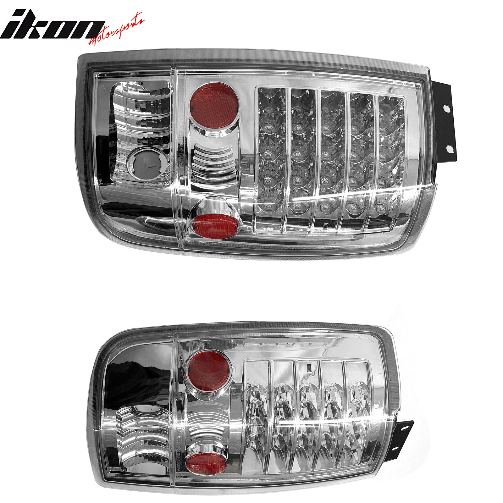 Fits 97-02 Ford Expedition Chrome LED Tail Lights Left Right Side Rear Lamps