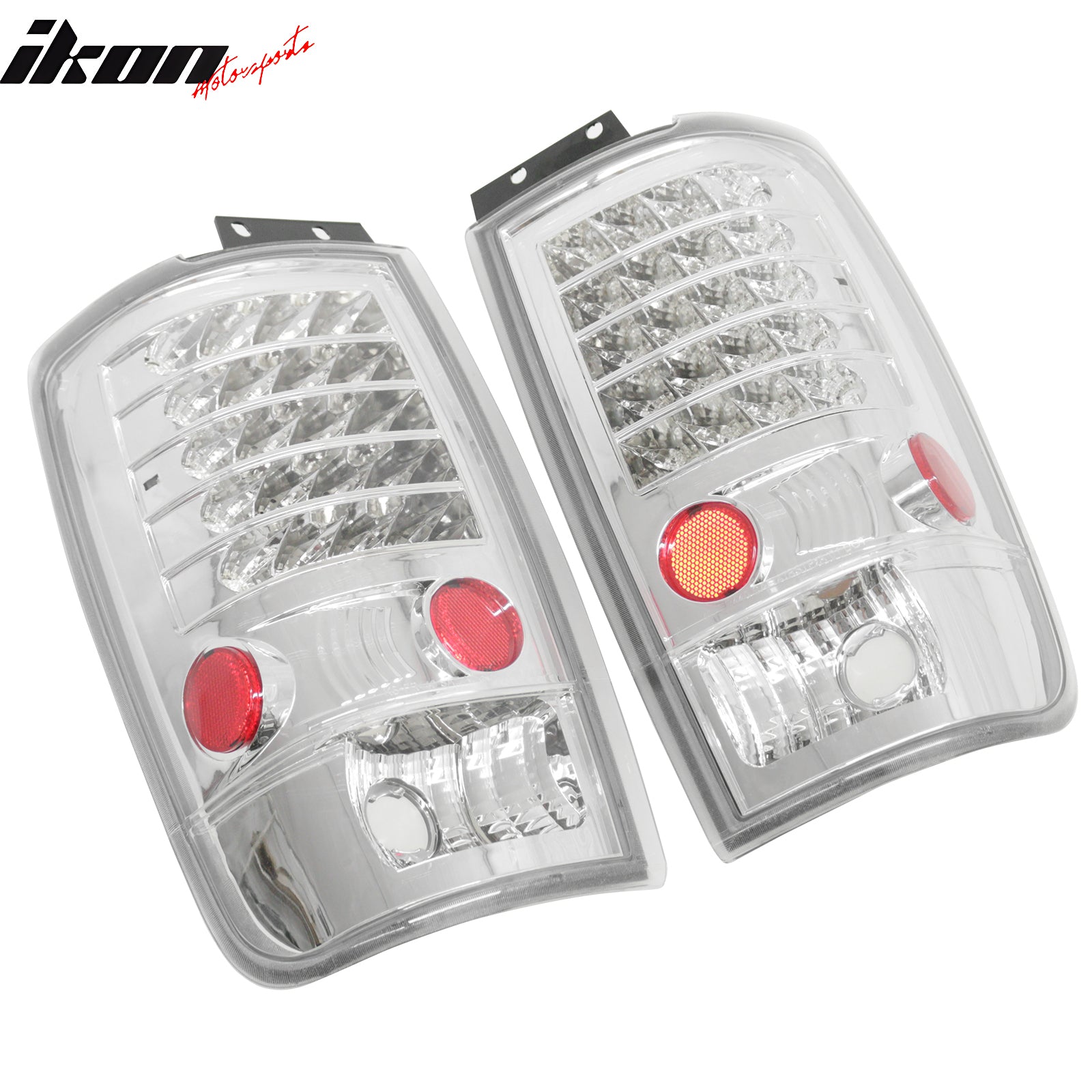 Fits 97-02 Ford Expedition Chrome LED Tail Lights Left Right Side Rear Lamps