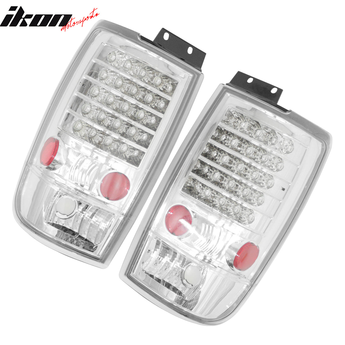 Fits 97-02 Ford Expedition Chrome LED Tail Lights Left Right Side Rear Lamps