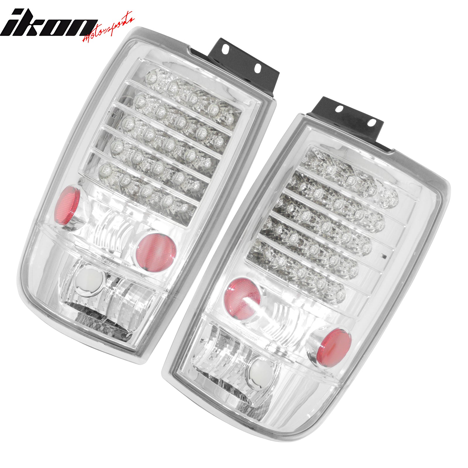Fits 97-02 Ford Expedition Chrome LED Tail Lights Left Right Side Rear Lamps