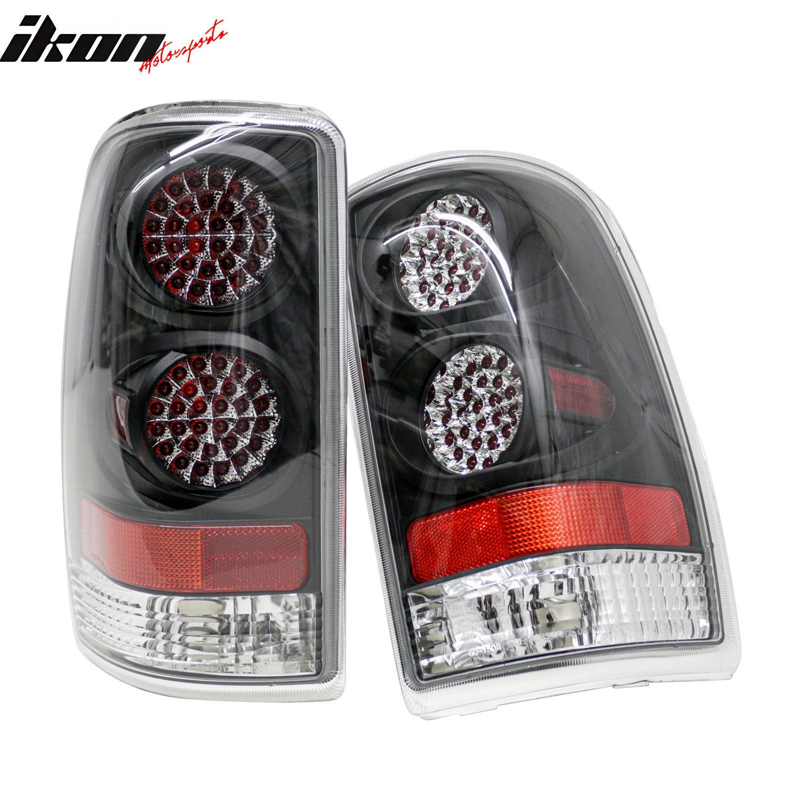 Fits 00-06 Chevrolet Suburban Yukon Tahoe Tail Lights Black Housing Clear Lens