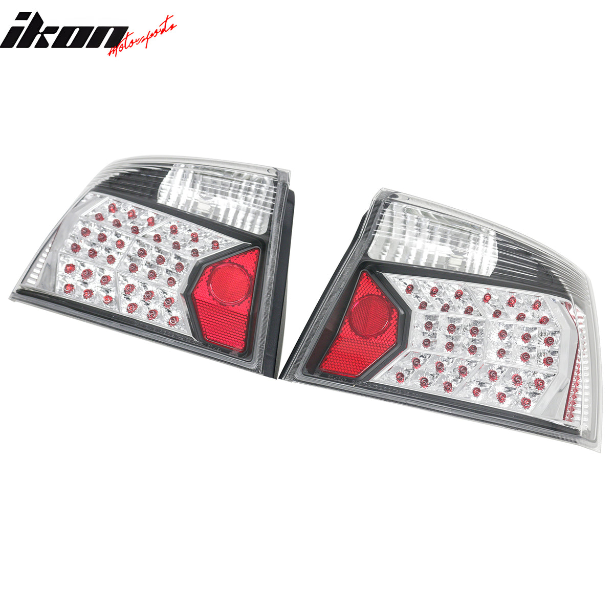 Fits 05-08 Dodge Charger RH LH Tail Lights Rear Brake Lamps Black Chrome Housing