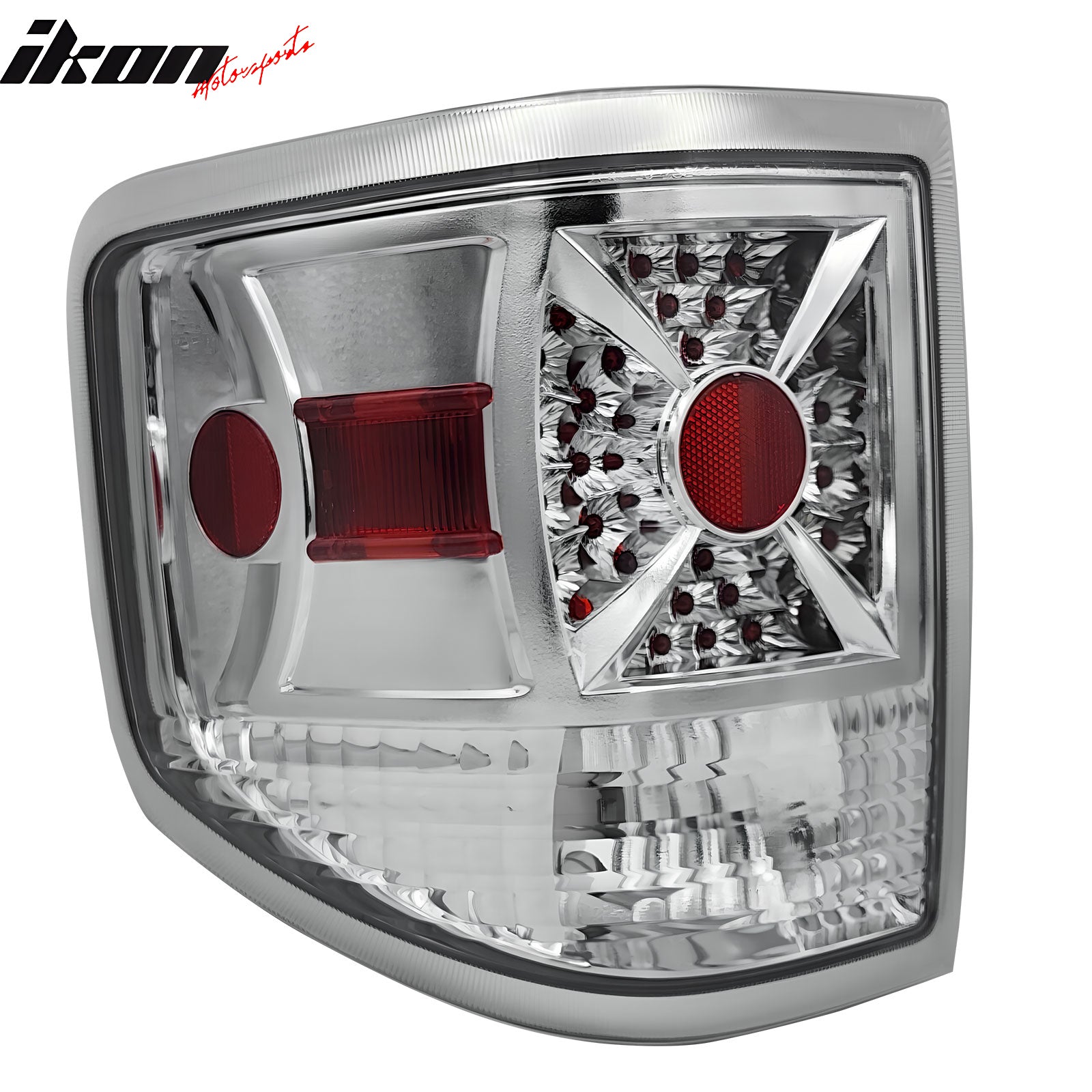 For 04-07 Ford F-150 Chrome Clear Lens LED Parking Tail Lights Brake Lamps Pair