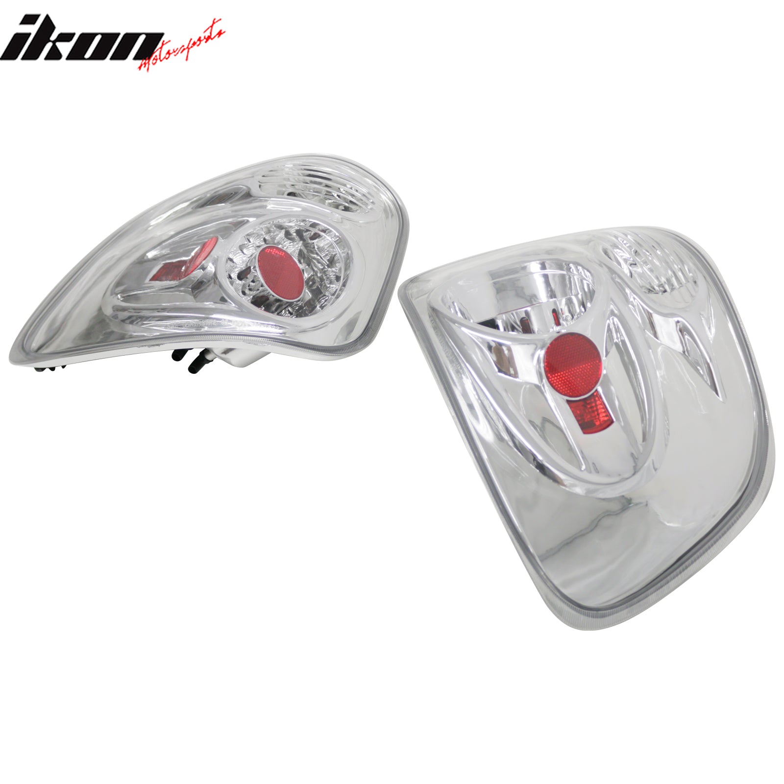 Fits 97-03 Ford F-150 Chrome Clear Lens LED Rear Parking Tail Lights Brake Lamps