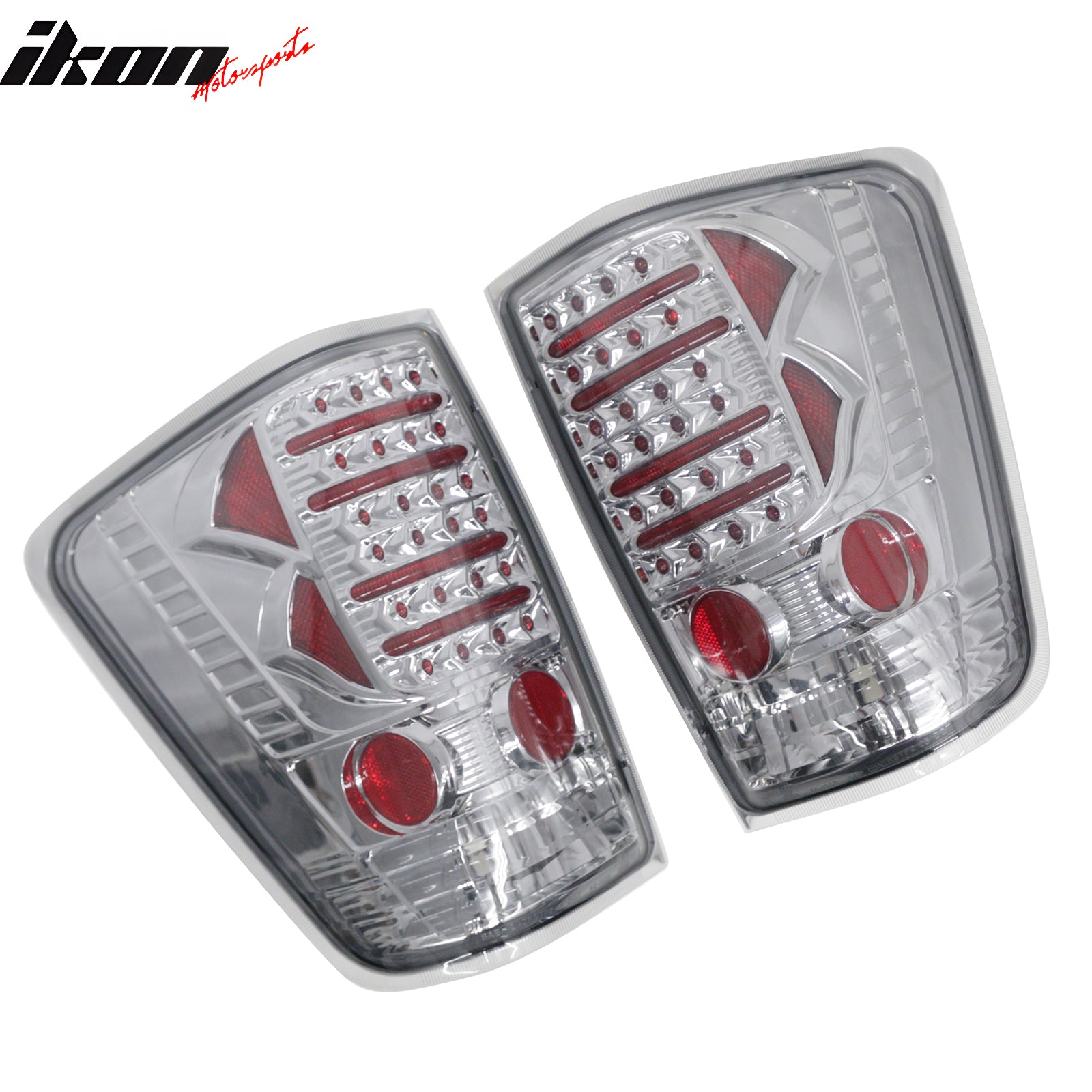 Fits 04-15 Nissan Titan RH LH Tail Lights Rear Brake Lamps Chrome W/Smoke Lens
