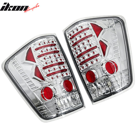 Fits 04-15 Nissan Titan Left Right RH LH Tail Lights Rear Brake Lamps Smoke Lens