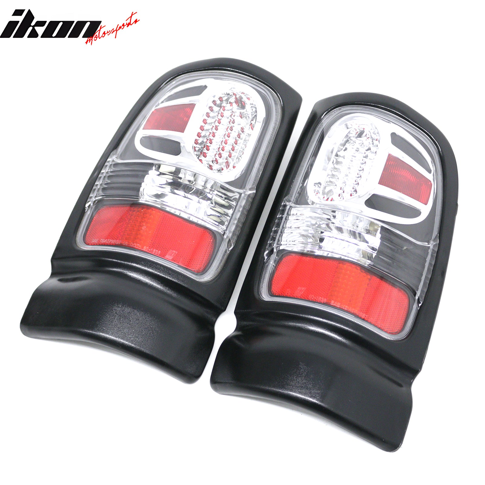 Fits 94-01 Dodge Ram 1500 Left Right Tail Lights Rear Brake Lamps Black Housing