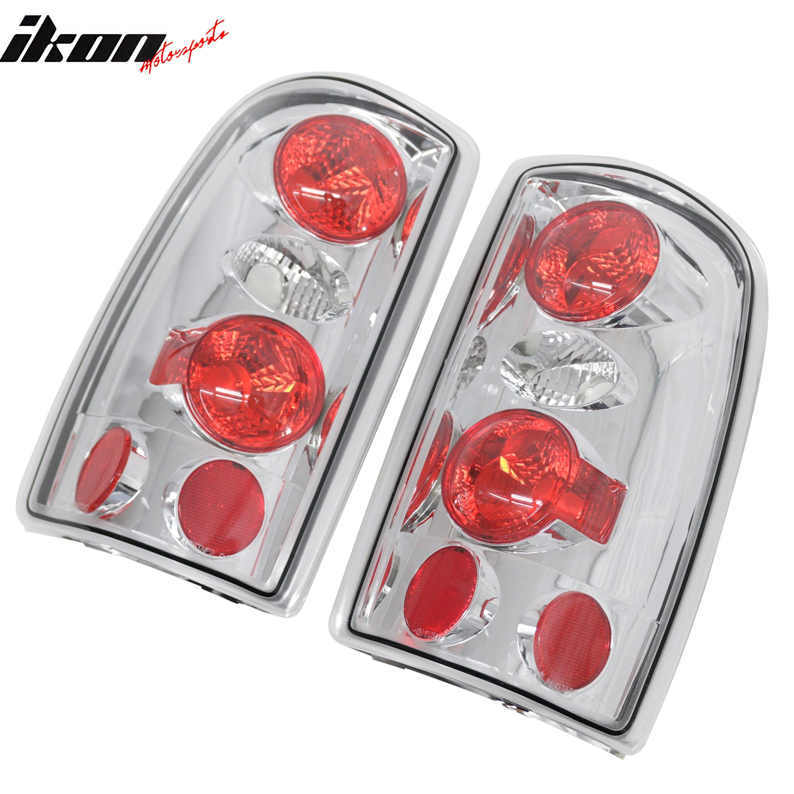 Fits 00-06 GMC Yukon XL 1500/2500 Tail Lights Rear Brake Lamps Chrome Housing