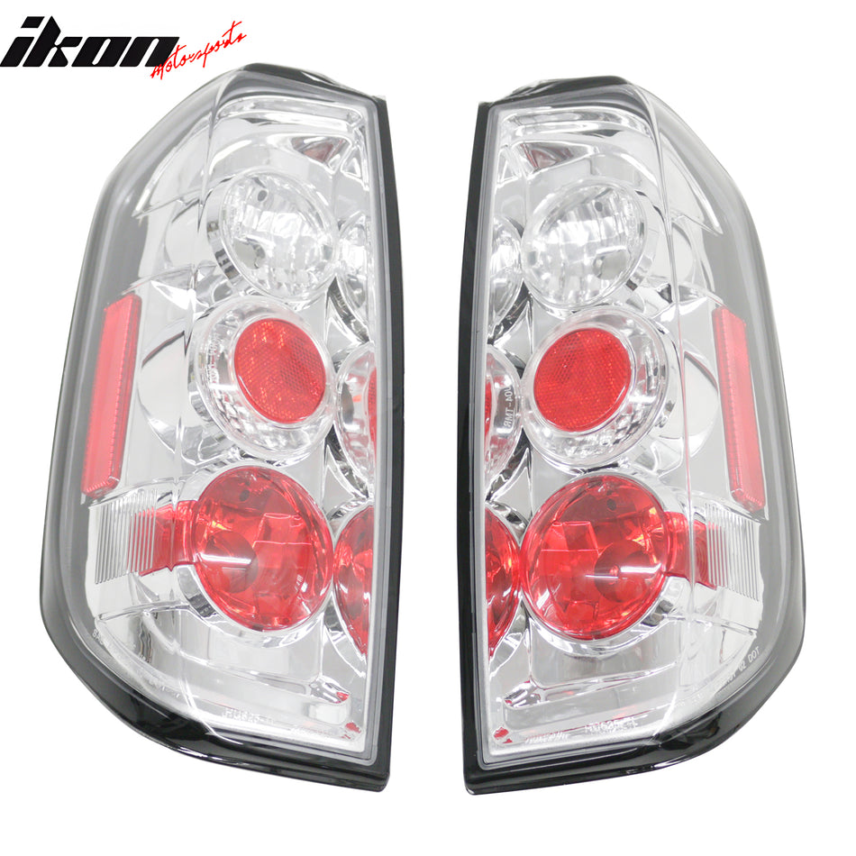 2005-2021 Nissan Frontier & 2009-2012 Suzuki Equator 2PCS RH LH Left Right Driver Passenger Side Rear Tail Lights Lamps Assembly Replacement Chrome
