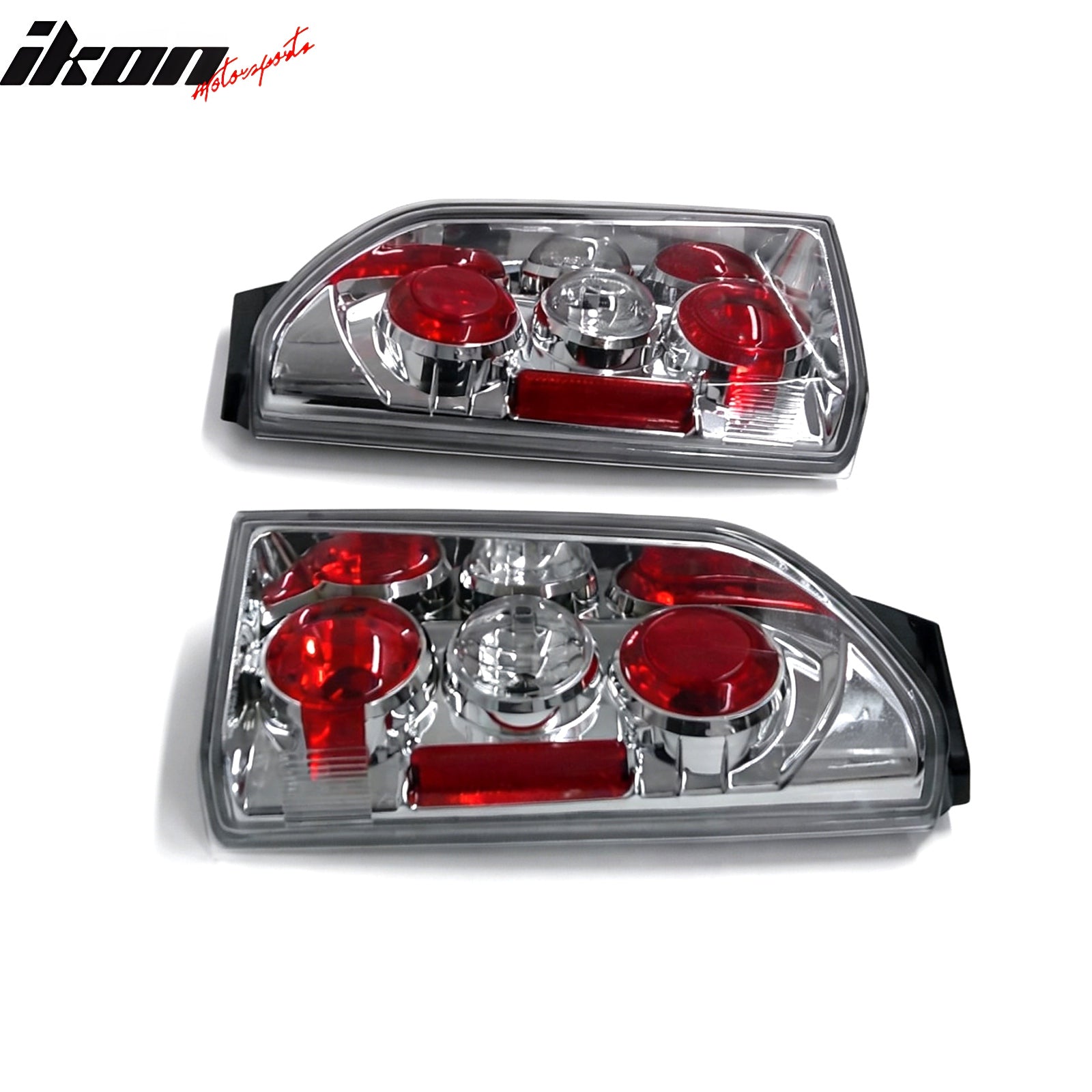 Fit 2005-2015 Nissan Xterra Tail Lights W/Chrome Housing Red Lens