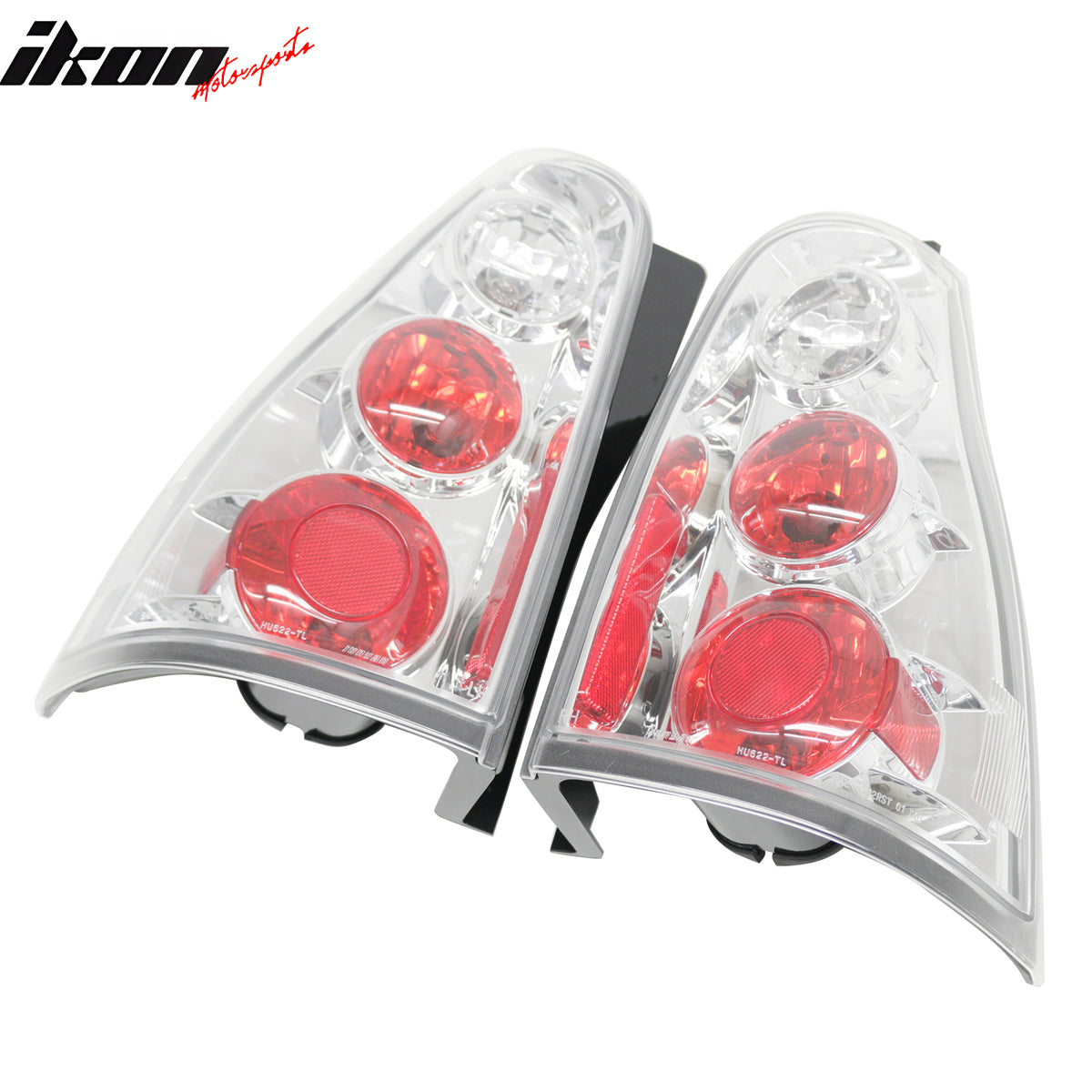 IKON MOTORSPORTS Tail Lights, Compatible with 2003-2009 Toyota 4Runner, Altezza Style Chrome Housing Driver Passenger Side Rear Tail Lights Lamps Assembly Replacement, 2PCS