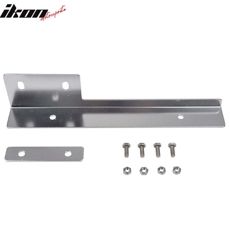 Universal Silver Front License Plate Mounting Bracket Aluminum