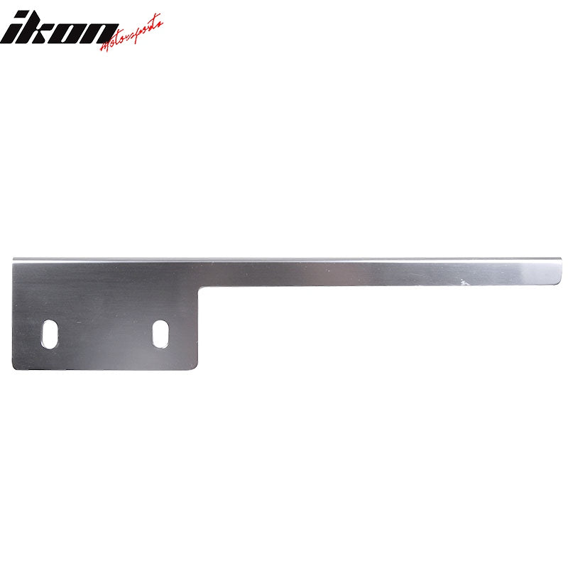 Front License Plate Holder Compatible With Any Car, Silver Brushed Aluminum Relocate Mounting Plate Bracket by IKON MOTORSPORTS