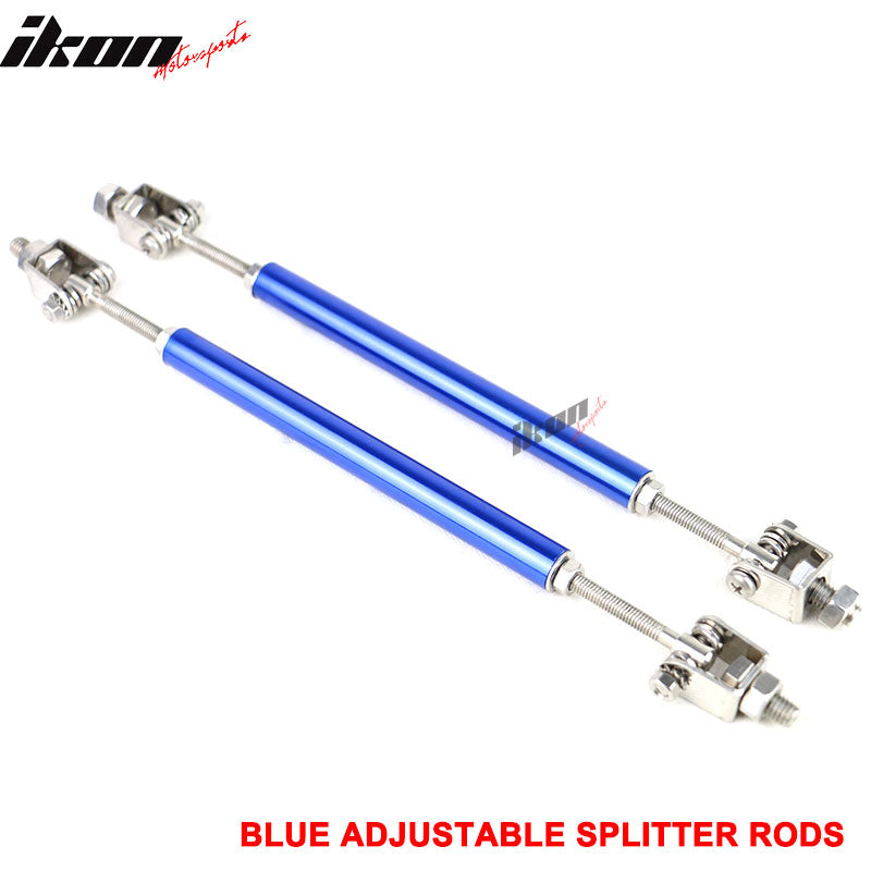 Strut Rods Compatible With Any Car, Blue Adjustable Front Bumper Lip Spoiler Splitter Support 8-2010.6 Inch by IKON MOTORSPORTS