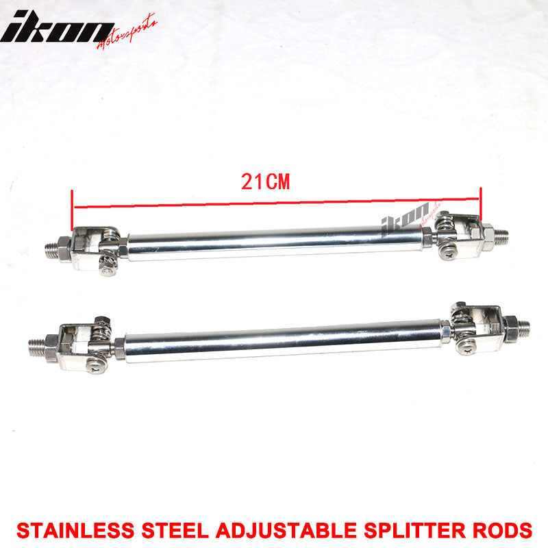 Stainless Steel Adjustable Front Bumper Lip Spoiler Strut Rods 8-2010.6 Inch