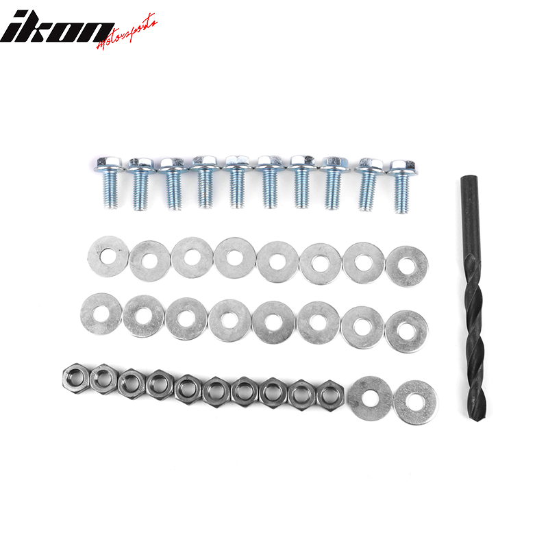 Automotive Hardware Kit Drill M8 Bolts Nuts Washer Front Side Splitter