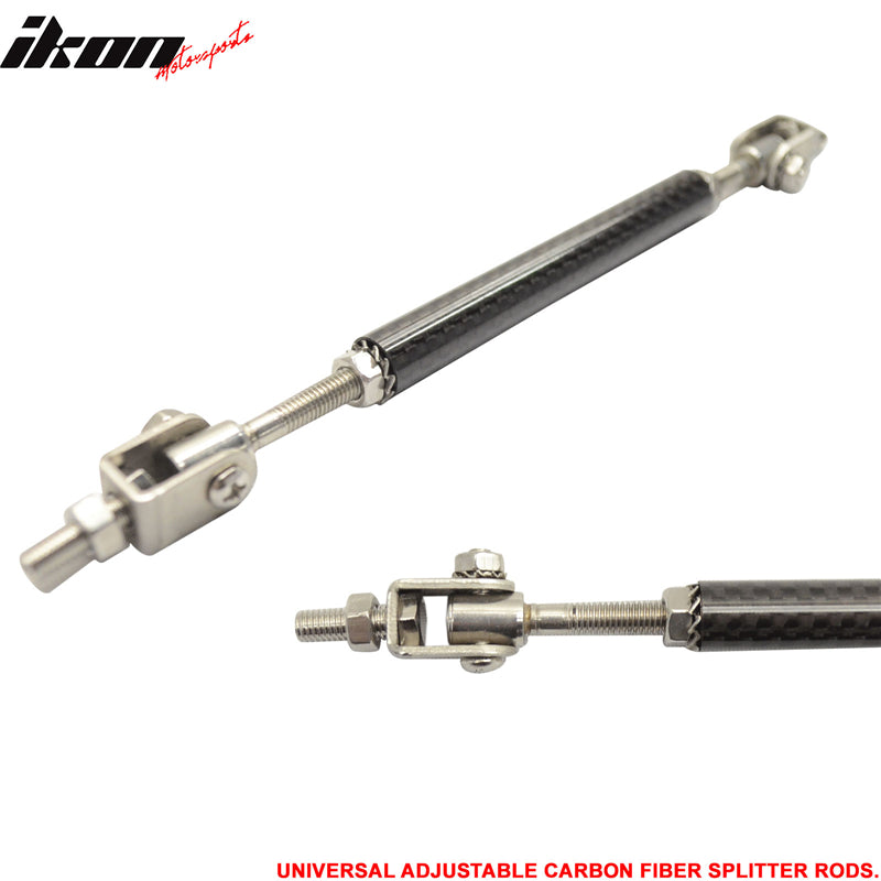 Carbon Fiber Adjustable 5.5-8 Inch Bumper Chin Lip Diffuser Rod Splitter Support