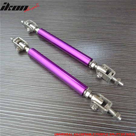 Purple Adjustable 5.5-8 Inch Bumper Lip Diffuser Rod Splitter Support Protector
