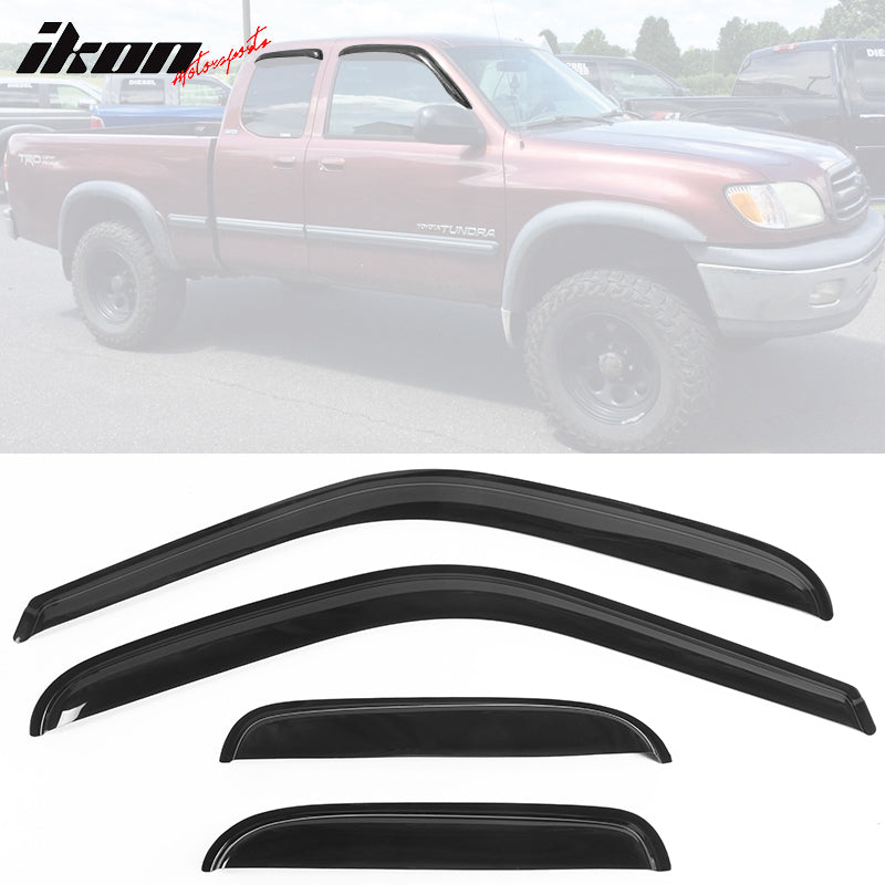 2000-2006 Toyota Tundra Extended Window Visors Slim Style Smoke Acrylic