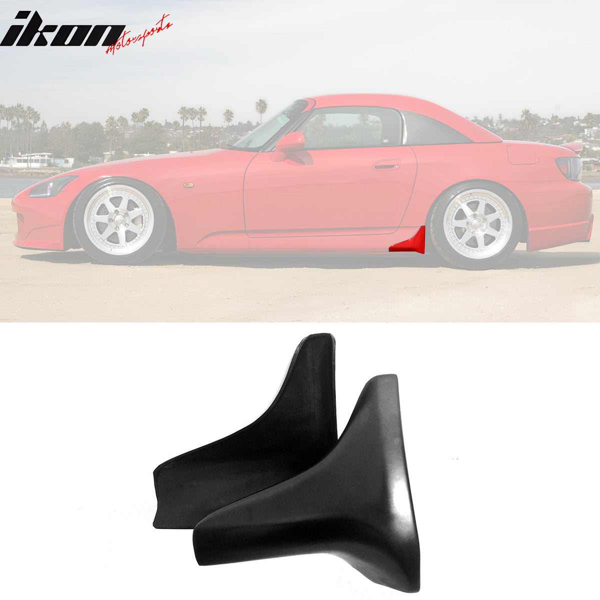 Flat Bottom Side Skirt Extension Splitter Kit For Honda S2000 AP1/AP2 (2000-2009)