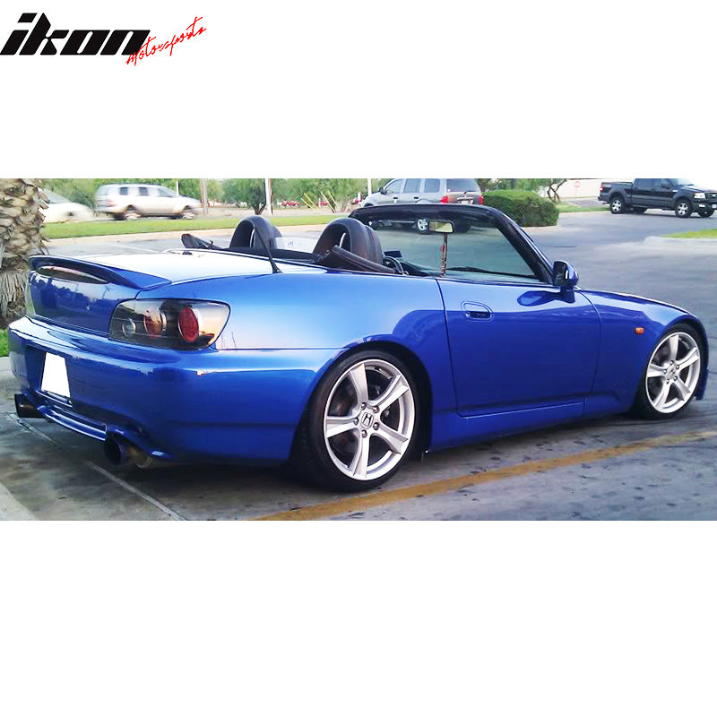 IKON MOTORSPORTS, Trunk Spoiler Compatible With 2000-2009 Honda S2000 AP1 AP2, OE Factory Style Painted #B554P Apex Blue Pearl ABS Plastic Rear Trunk Lid Spoiler Wing Lip