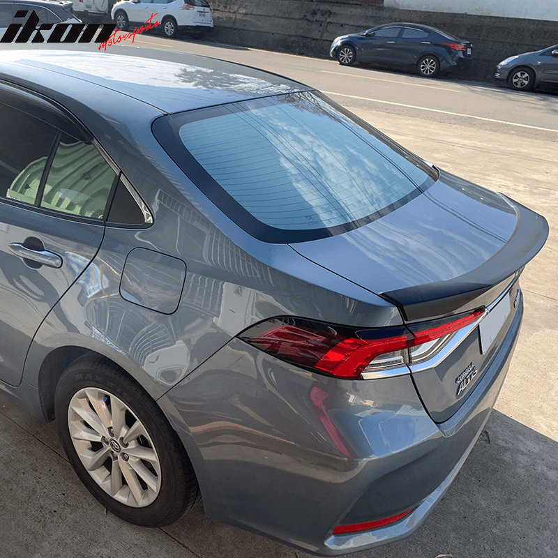 2000 - 2025 Toyota Corolla 12th Altis Sedan Type C Trunk Spoiler ABSUnpainted BlackIkon Motorsports