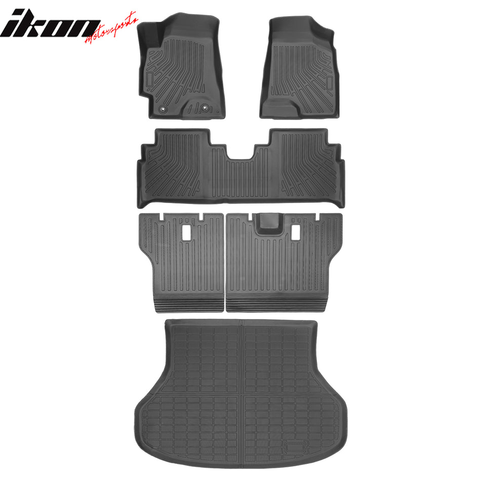 2001-2003 Toyota Highlander Heavy Duty TPE All Weather Floor Mats + Trunk Mat + Backrest Mats