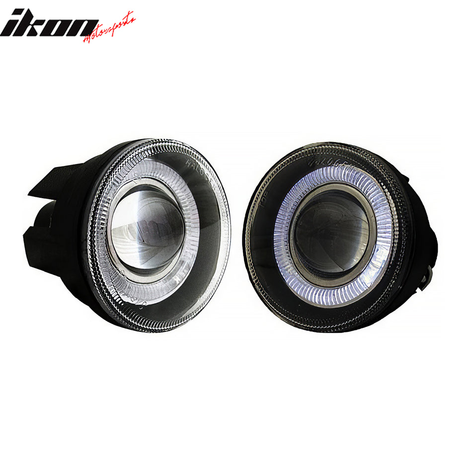 2001-2004 Dodge Durango Halo Projector Fog Lights Black Housing Pair