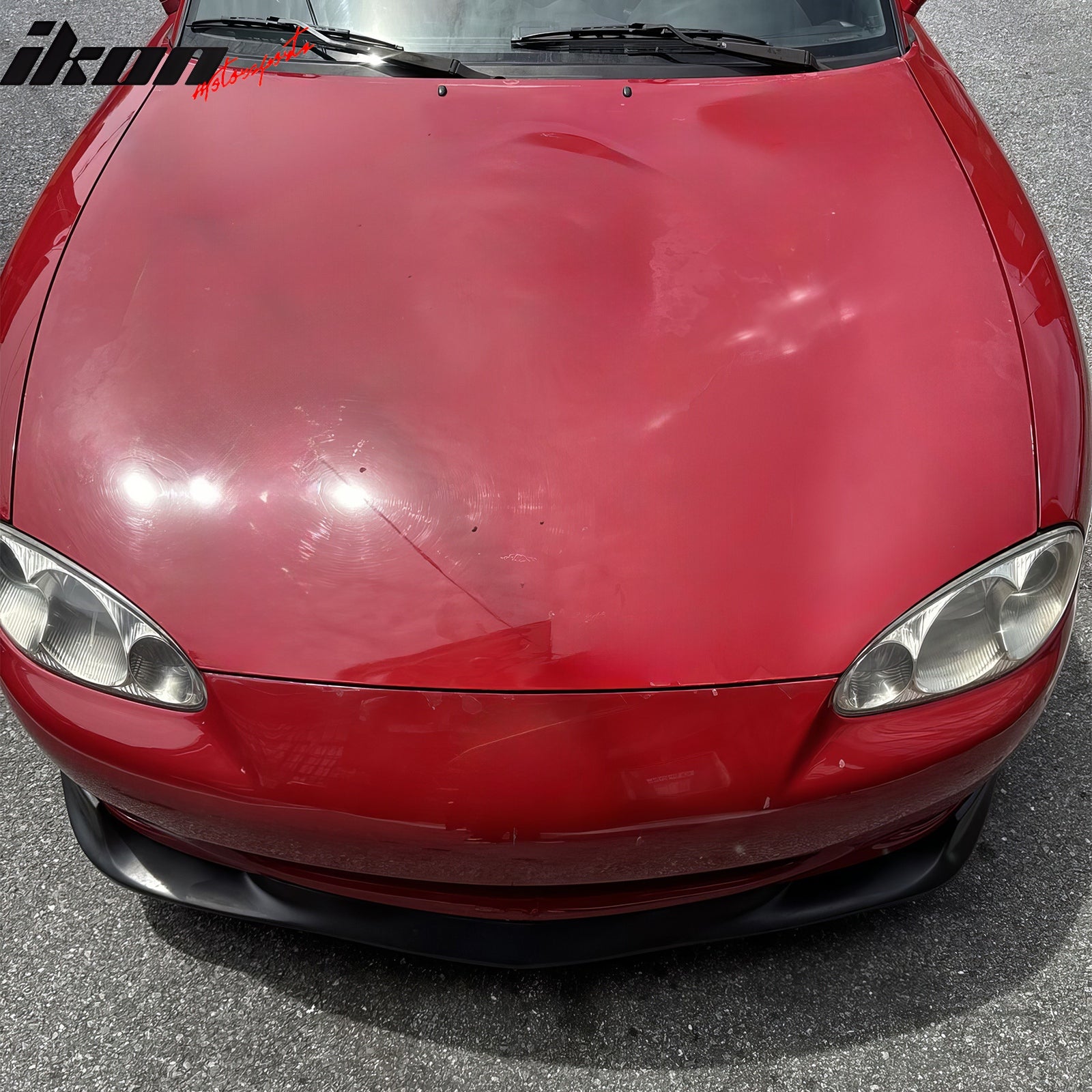 Fits 01-05 Mazda Miata MX-5 GV Style Front Bumper Lip Spoiler Unpainted Black PU