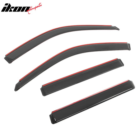 Fits 01-07 Toyota Highlander Acrylic Window Visors In-Channel Rain Sun Deflector