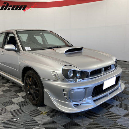 Front Bumper Lip Compatible With 2002-2003 Subaru Impreza WRX Sedan/RS Sedan, Not Fits Wagon, Cw Style PU Black Front Lip Spoiler Splitter by IKON MOTORSPORTS