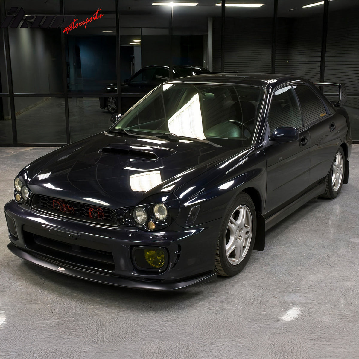 For 02-03 Subaru Impreza WRX Sedan OE Style Front Bumper Lip Spoiler Matte Black