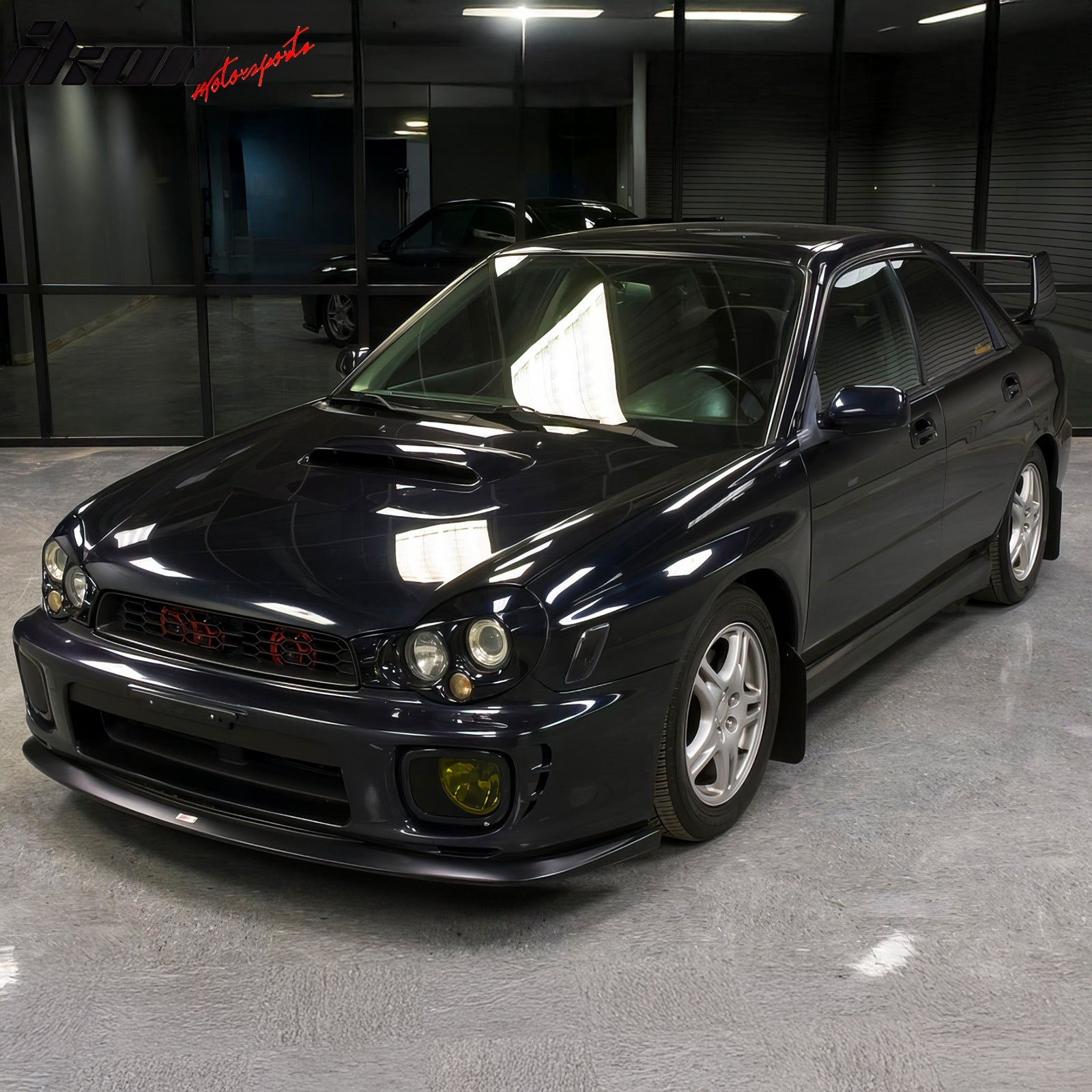 For 02-03 Subaru Impreza WRX Sedan OE Style Front Bumper Lip Spoiler Matte Black