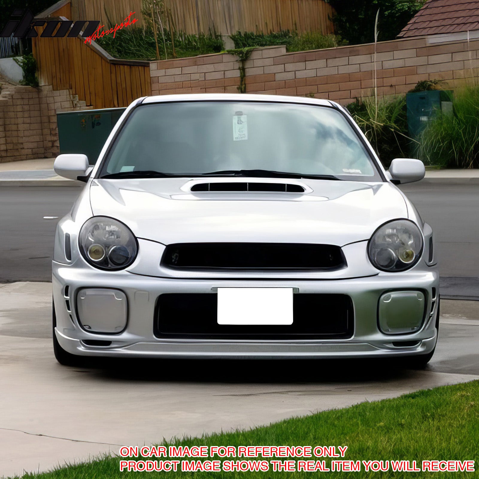 For 02-03 Subaru Impreza WRX Sedan PD Style Front Bumper Lip Spoiler Matte Black