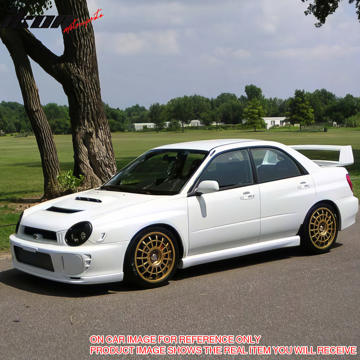 For 02-03 Subaru Impreza WRX Sedan PD Style Front Bumper Lip Spoiler Matte Black