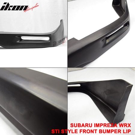 Fits 02-03 Subaru Impreza WRX STI Style Sedan Front Bumper Lip Spoiler Unpainted