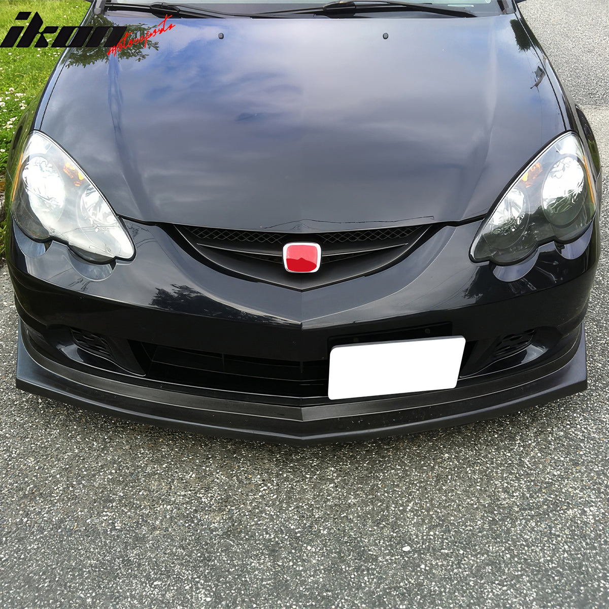IKON MOTORSPORTS Front Bumper Lip, Compatible with 2002-2004 Acura RSX, CS Style PU Polyurethane Air Dam Chin Spoiler Protector Splitter 1PCS