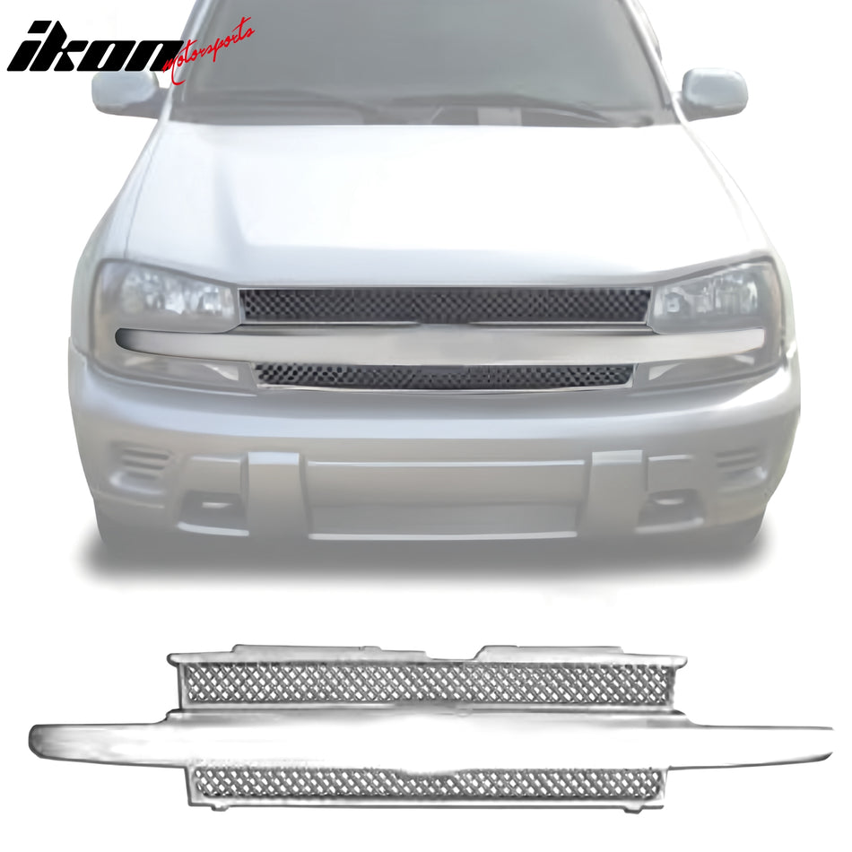 2002-2005 Chevy Trailblazer OE Style Front Bumper Grille Chrome ABS