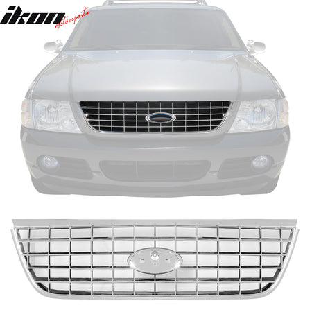 2002 - 2005 Ford Explorer OE Style Front Bumper Upper Grille Chrome ABSIkon Motorsports